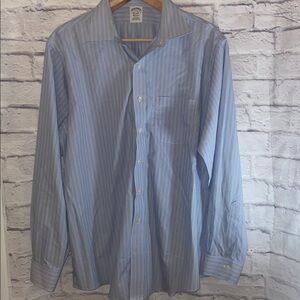 Brooks Brothers striped long sleeve button up dress shirt/button down oxford